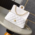 CHANEL Mini Flap Bag with Top Handle(high-end grade)