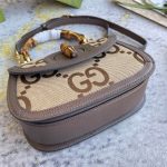 GUCCI BAMBOO 1947 JUMBO GG SMALL TOP HANDLE BAG