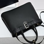 Prada Buckle medium leather handbag with double belt(high-end grade)