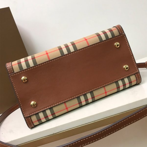 Pocket Medium leather-trimmed canvas tote