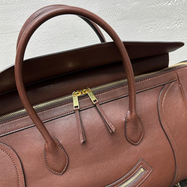 CELINE MEDIUM SMILING NEW LUGGAGE IN SUPPLE SHINY LAMBSKIN(HIGH-END GRADE)