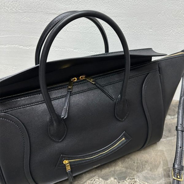 CELINE MEDIUM SMILING NEW LUGGAGE IN SUPPLE SHINY LAMBSKIN(HIGH-END GRADE)
