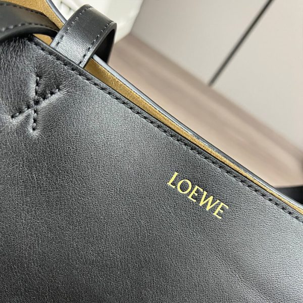 LOEWE Medium Puzzle Fold tote in shiny calfskin(HIGH-END GRADE)
