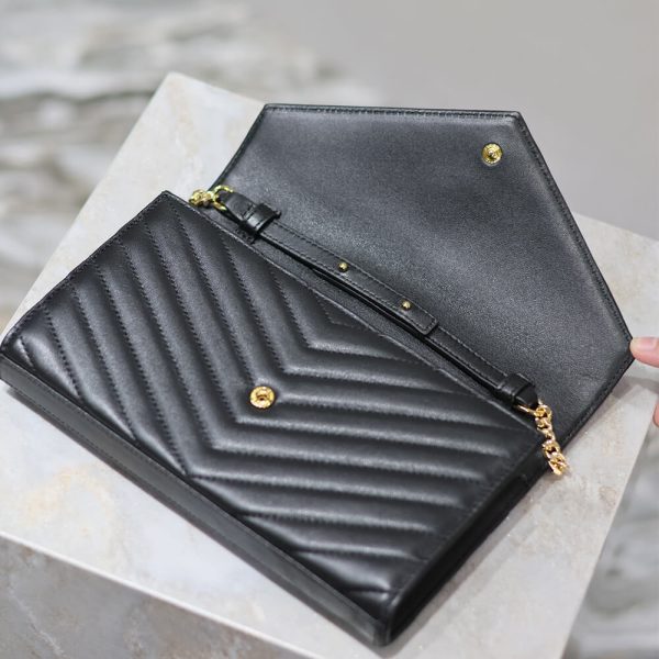 YSL cassandre chain wallet in lambskin