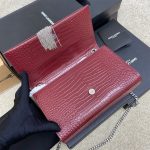 YSL kate medium tassel in crocodile-embossed leather