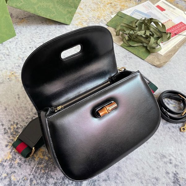 GUCCI BAMBOO 1947 JUMBO GG SMALL TOP HANDLE BAG