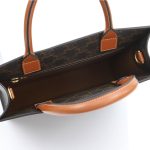 CELINE Vertical Cabas bag in calfskin with logo print and Celine print