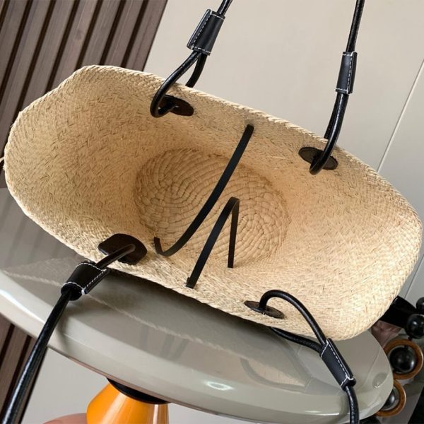 LOEWE Anagram Basket Small Palm and Calfskin Bag(HIGH-END GRADE)