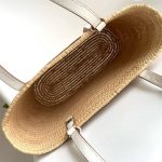 LOEWE Small Square Basket Bag in Raffia and Calfskin(HIGH-END GRADE)
