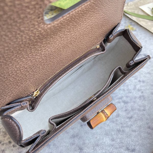 GUCCI BAMBOO 1947 JUMBO GG SMALL TOP HANDLE BAG