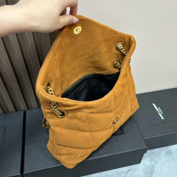 YSL PUFFER small in suede(HIGH-END GRADE)