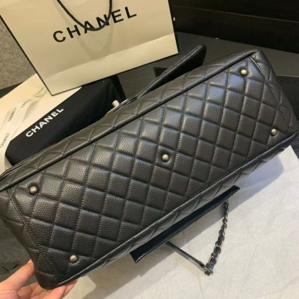CHANEL Calfskin Quilted XXL Travel Flap Bag