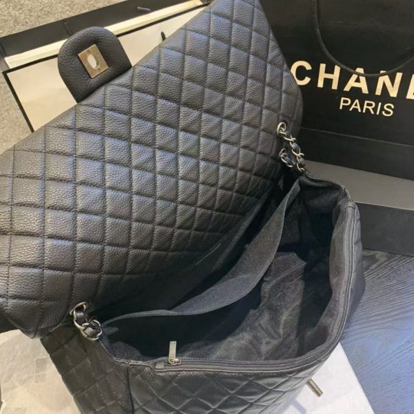 CHANEL Calfskin Quilted XXL Travel Flap Bag